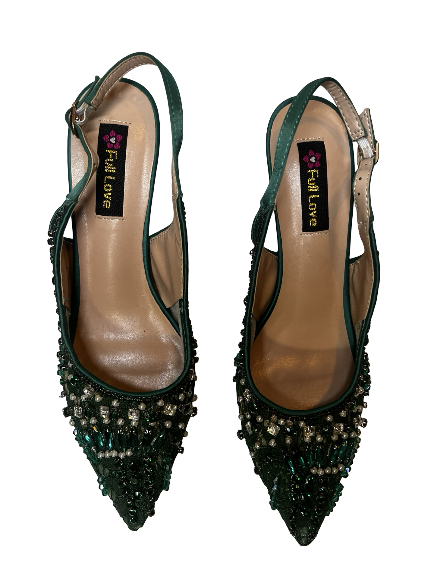 Green women fashion shoe