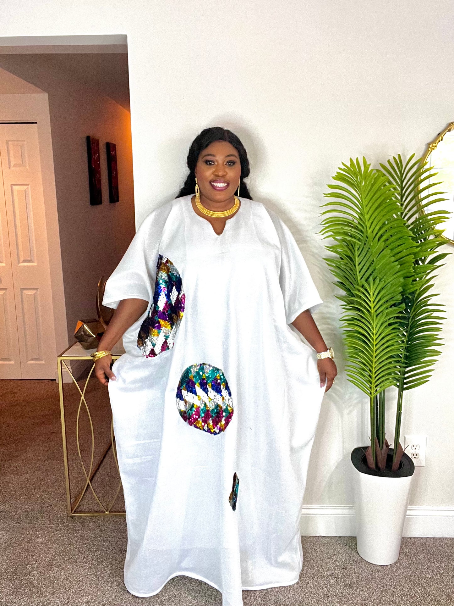 Kemi elegant bubu dress with sequin