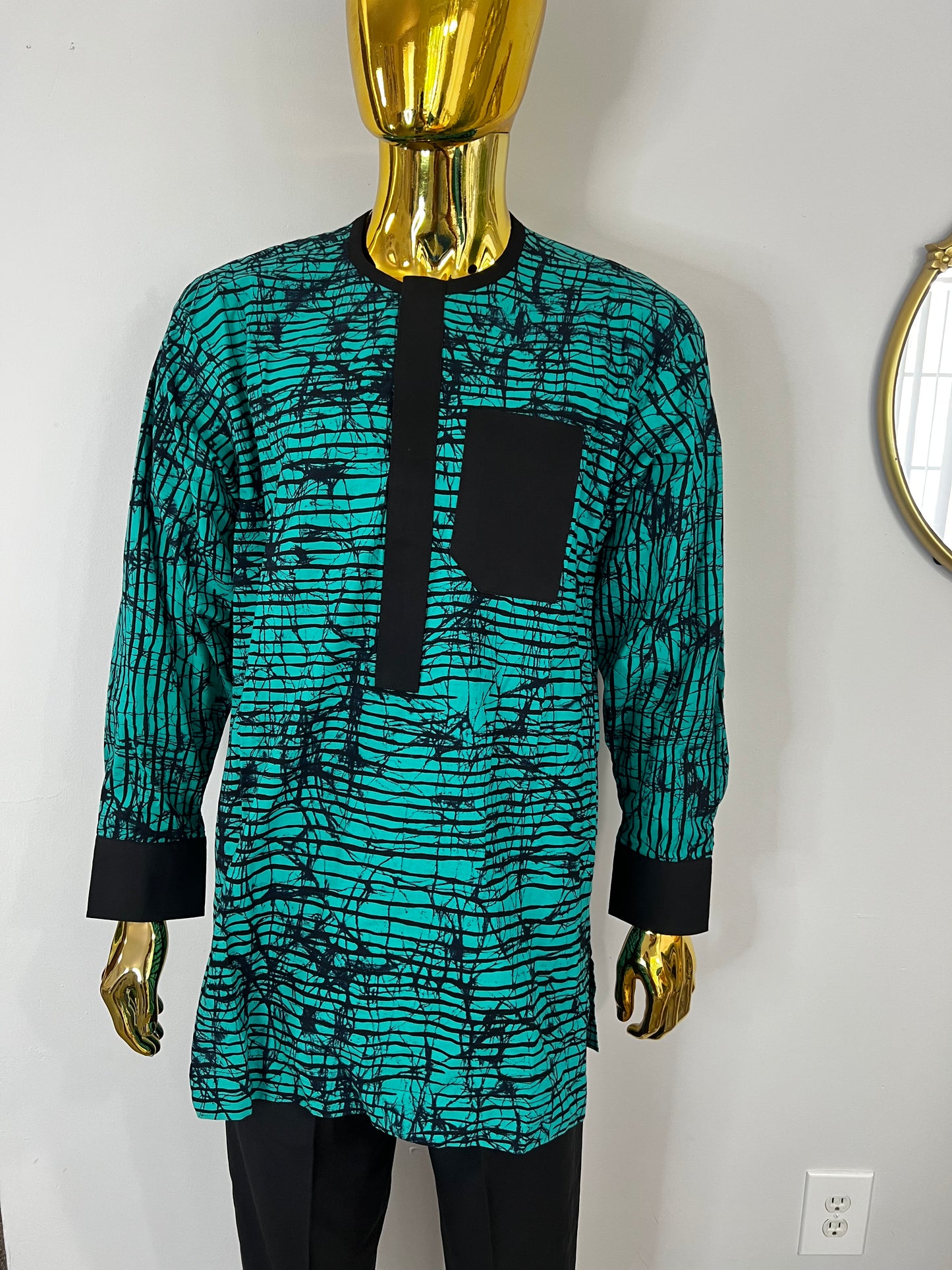 Oye Ankara African men’s shirt in long sleeve