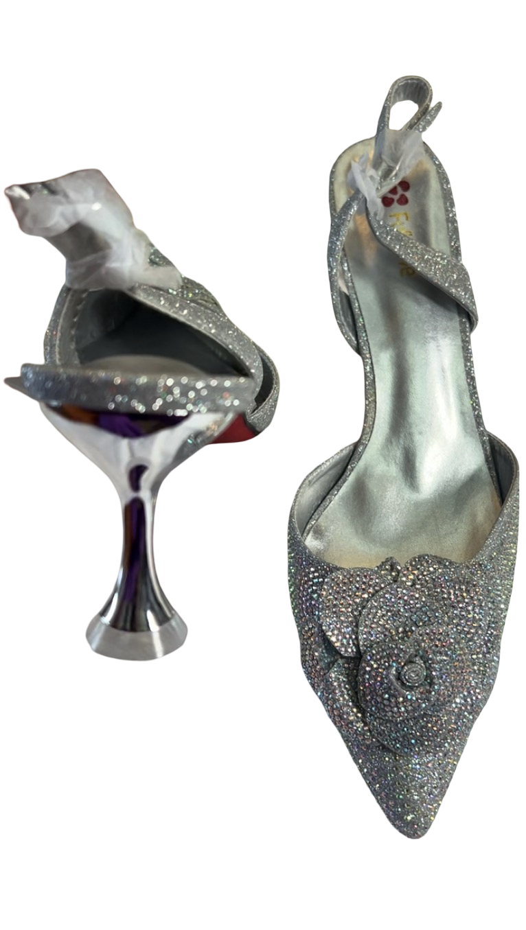 Silver women fashion shoe
