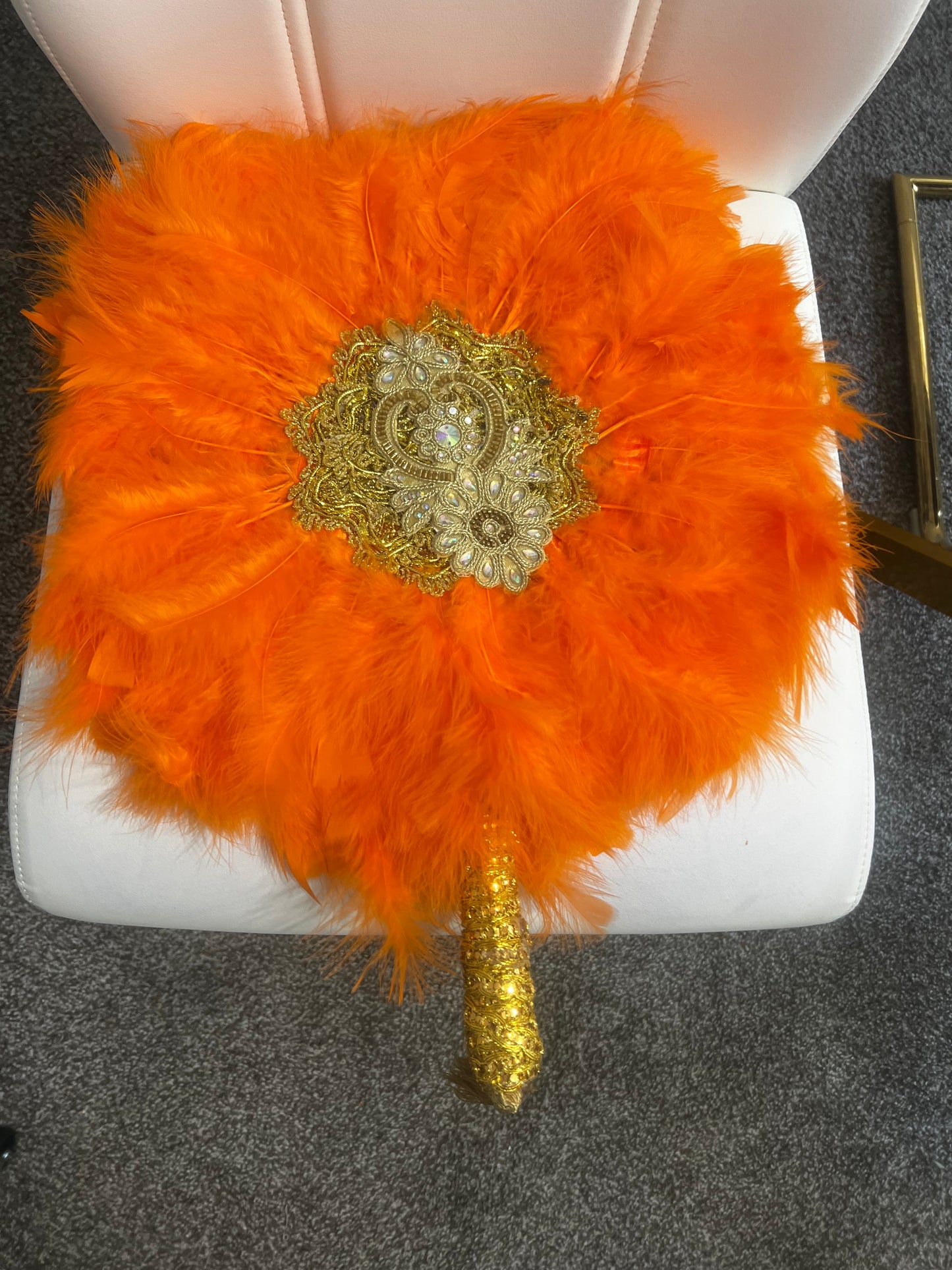 African fashion feathers handfan