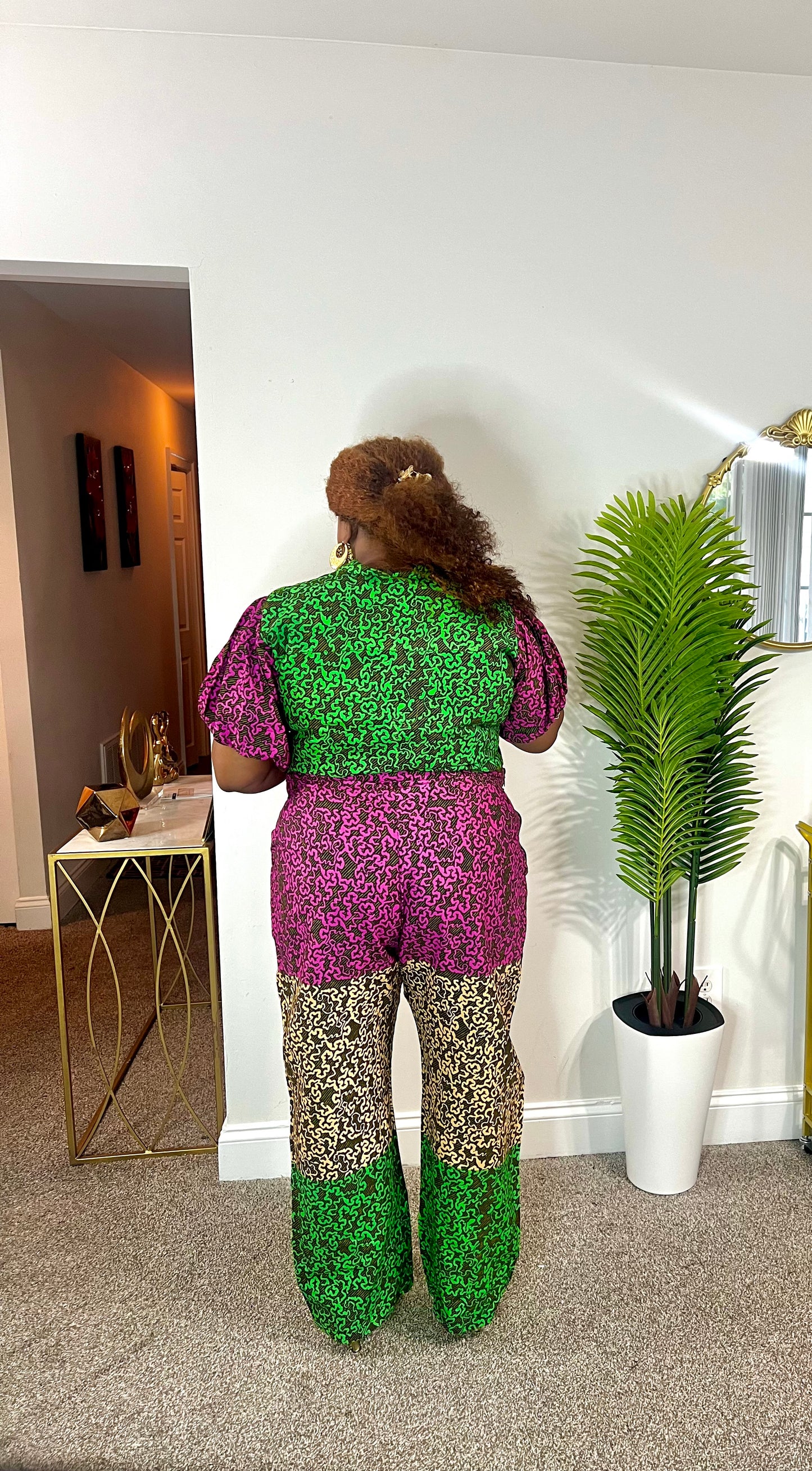 MOFE Ankara pant & crop shirt