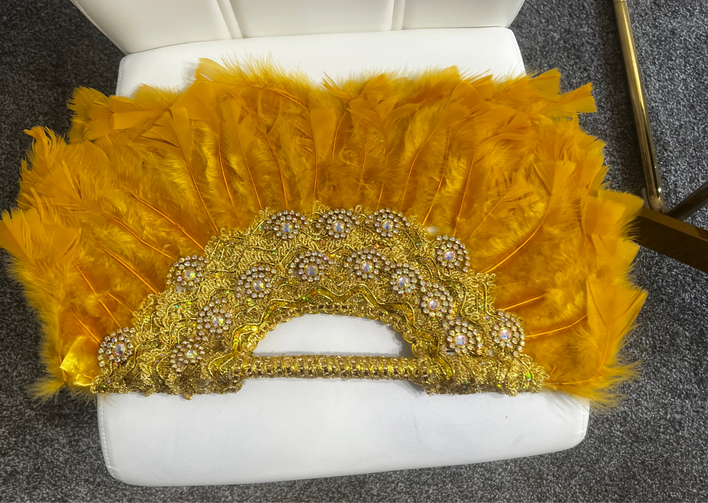 African fashion feathers handfan