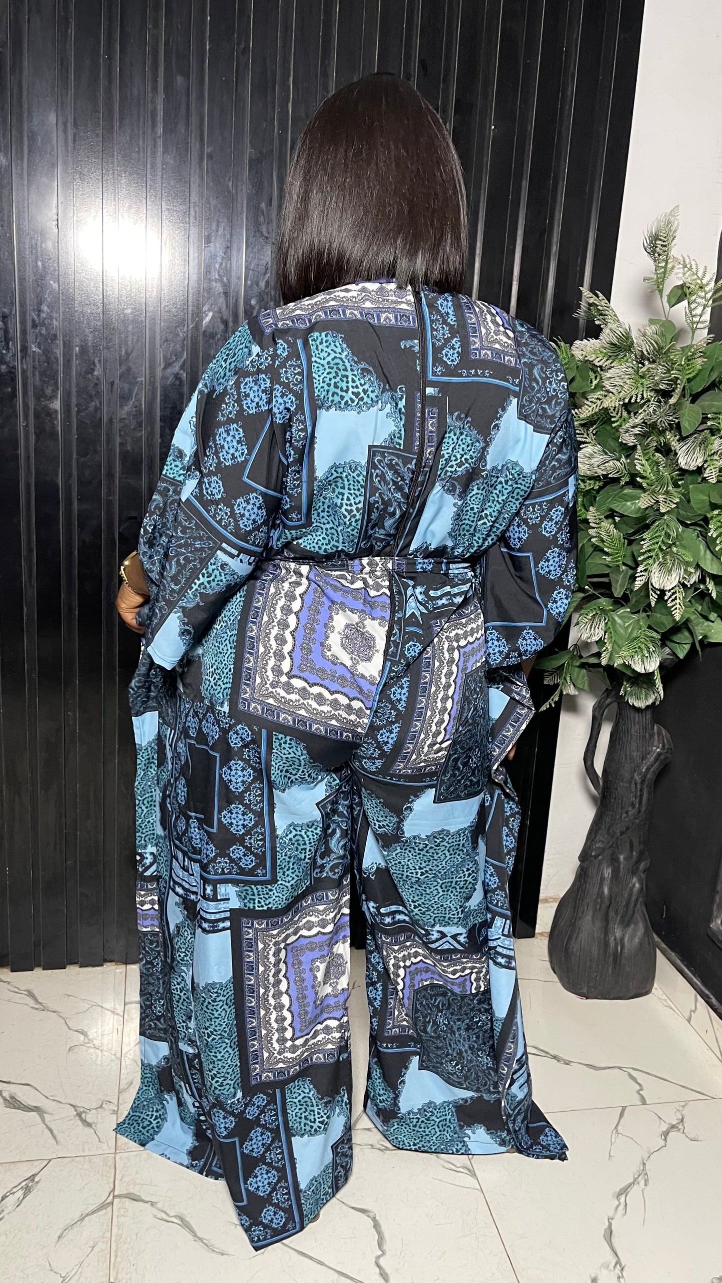 Crepe material free size jumpsuit with belt Slightly stretch
