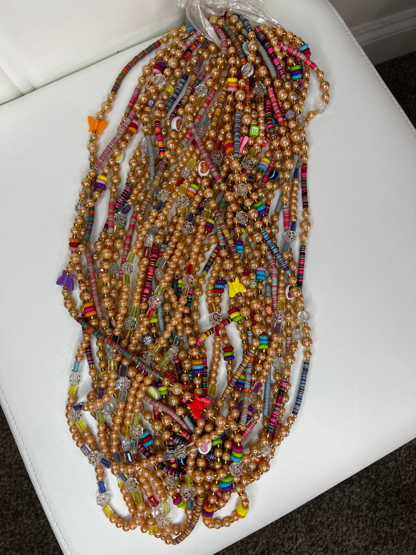 Handmade African Elastic Stretchy waist beads / women fashion waist beads