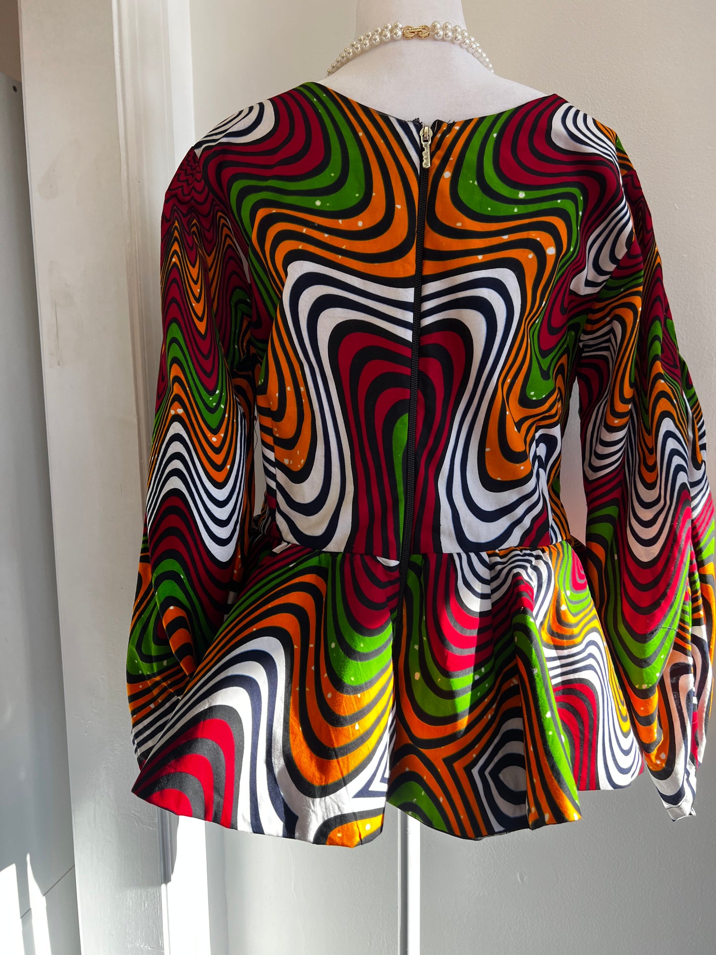 Tani stylish Ankara peplum blouse