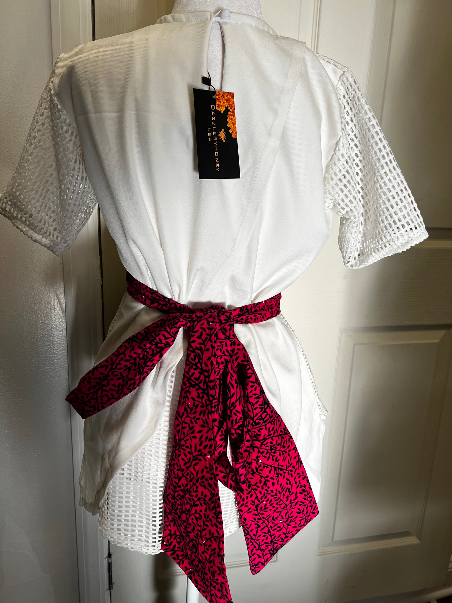 Bimpe Ankara blouse with belt