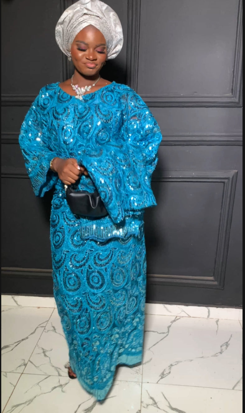 Bola blouse and wrapper lace (iro & buba)