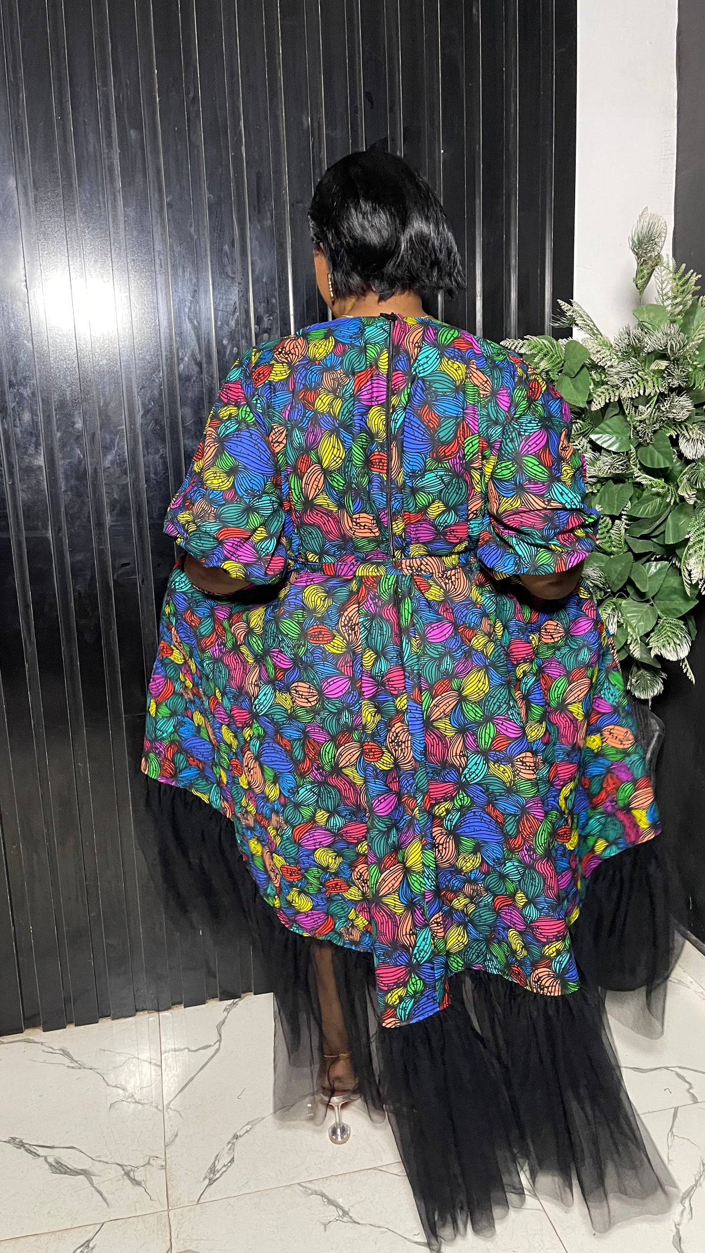 Ivy Free Size Stylish Ankara African dress