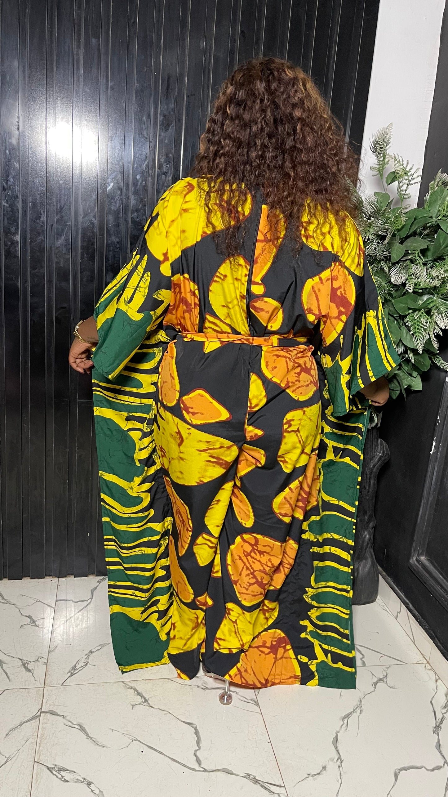 Crepe material free size jumpsuit with belt Slightly stretch