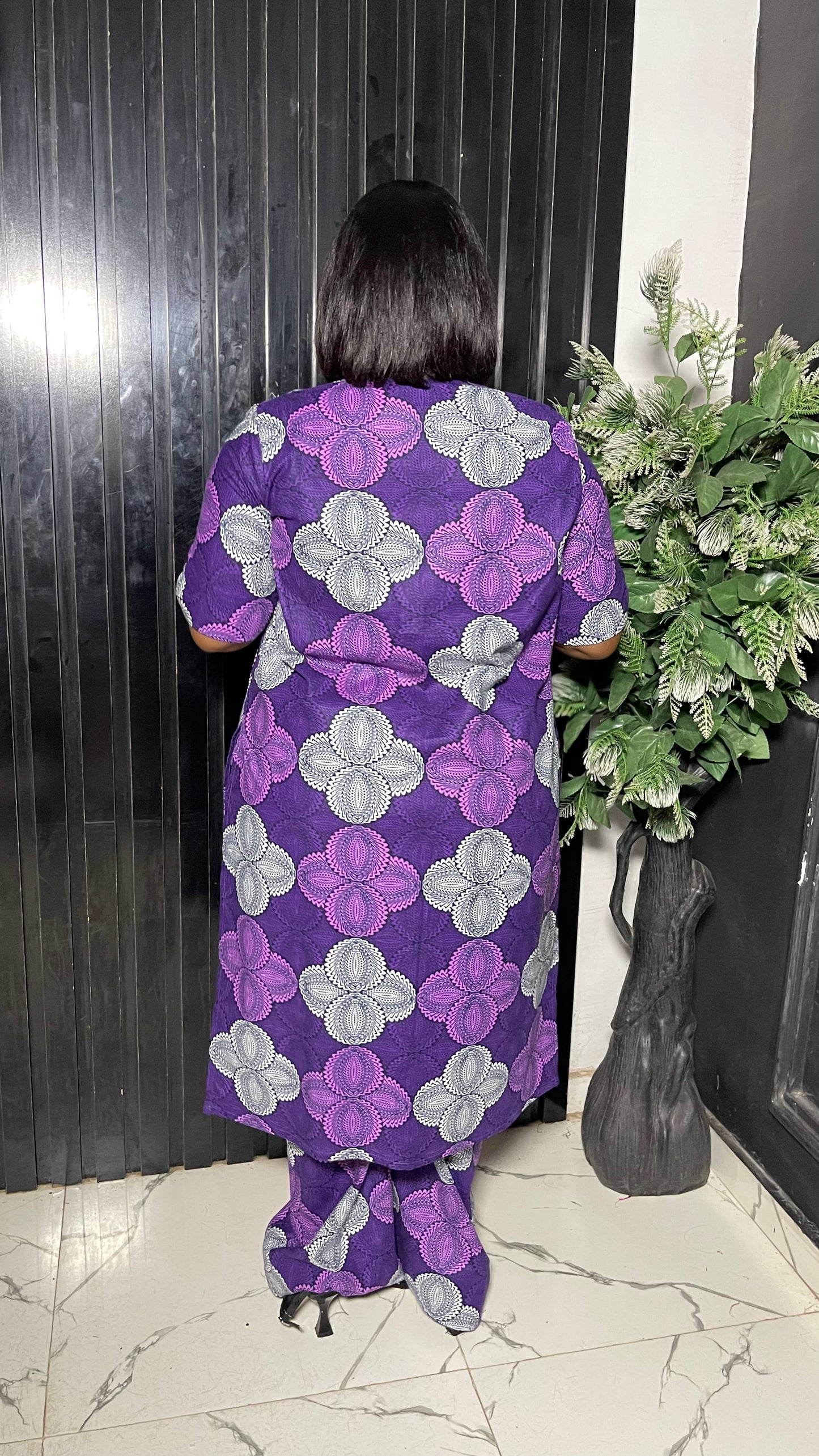 Ire Ankara jumpsuit and kimono with belt