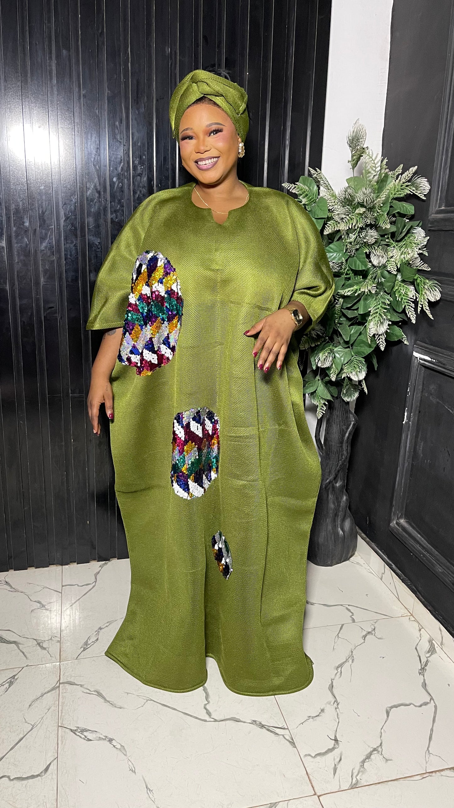 Kemi elegant bubu dress with sequin
