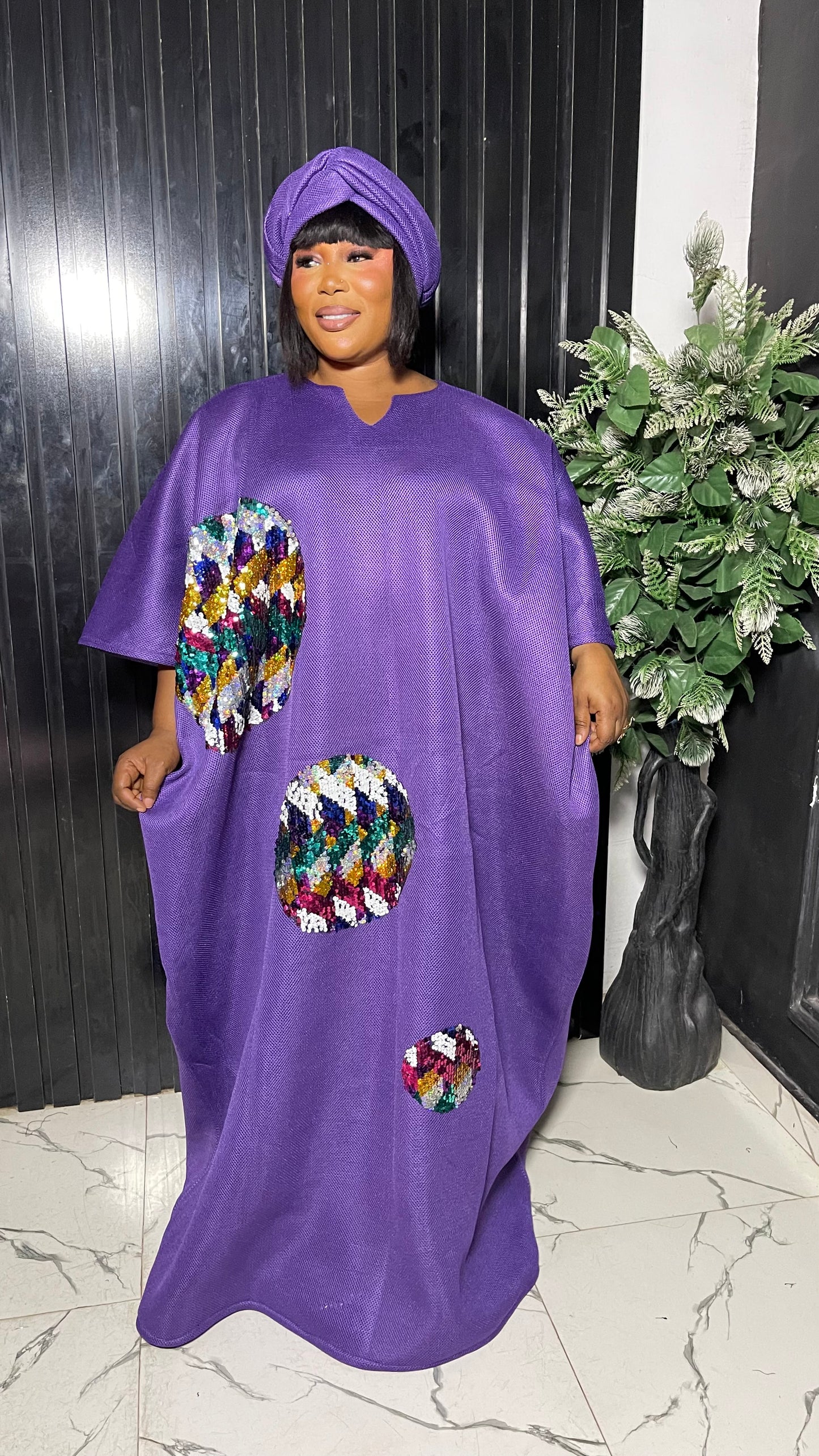 Kemi elegant bubu dress with sequin