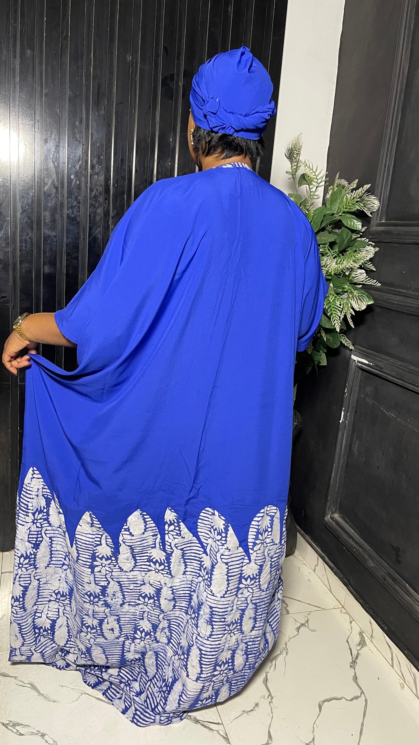 Crepe with batik stylish bubu dress