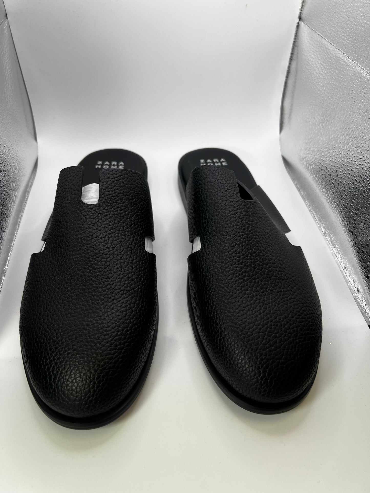African Made Men Leather full Black Half Shoe