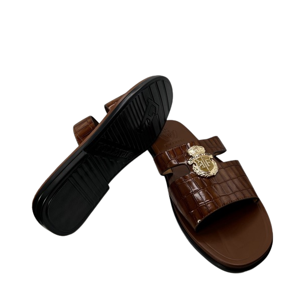 Men slide in brown