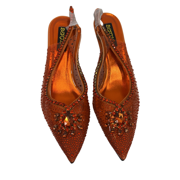 Orange women fashion shoe