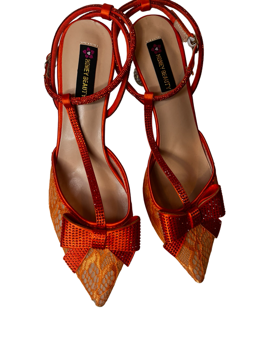 Orange women fashion shoe