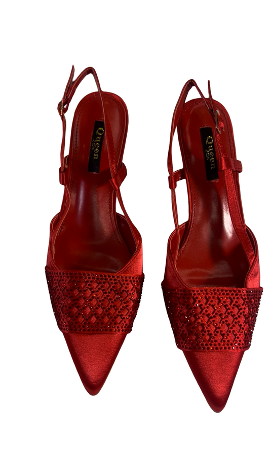 Red women fashion shoe