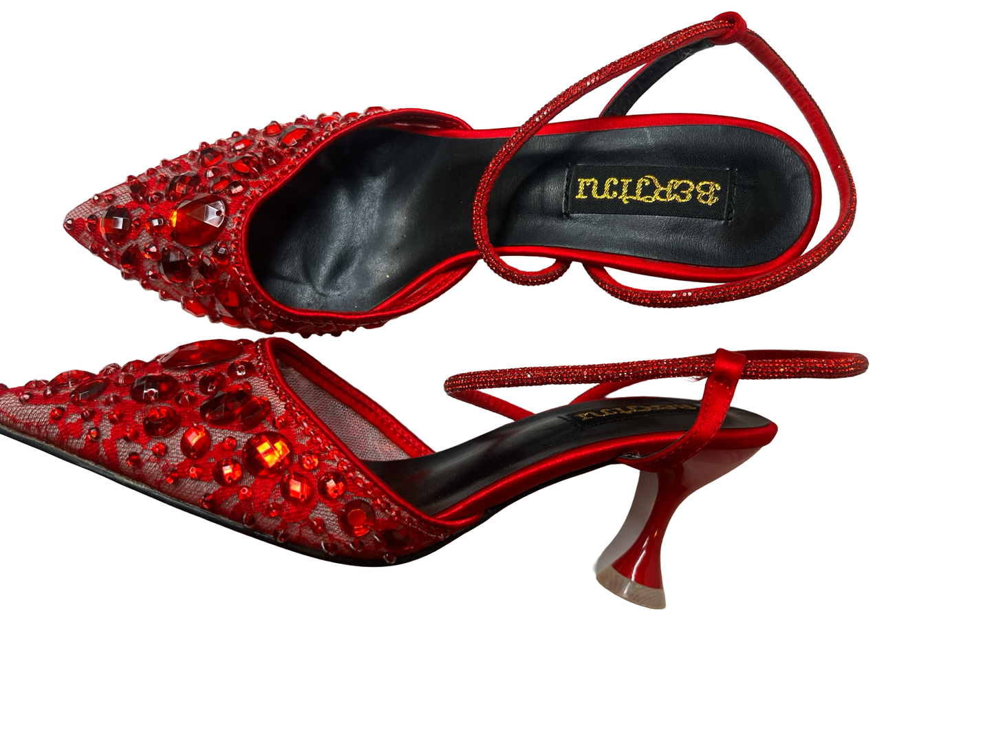 Red women fashion shoe
