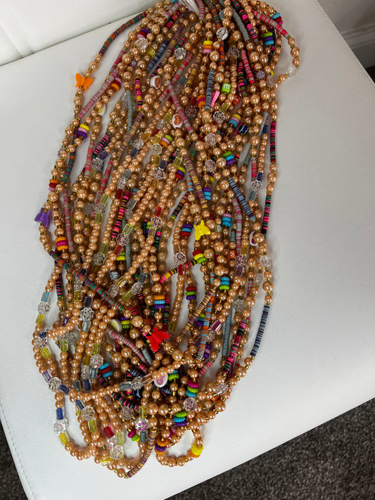 Handmade African Elastic Stretchy waist beads / women fashion waist beads