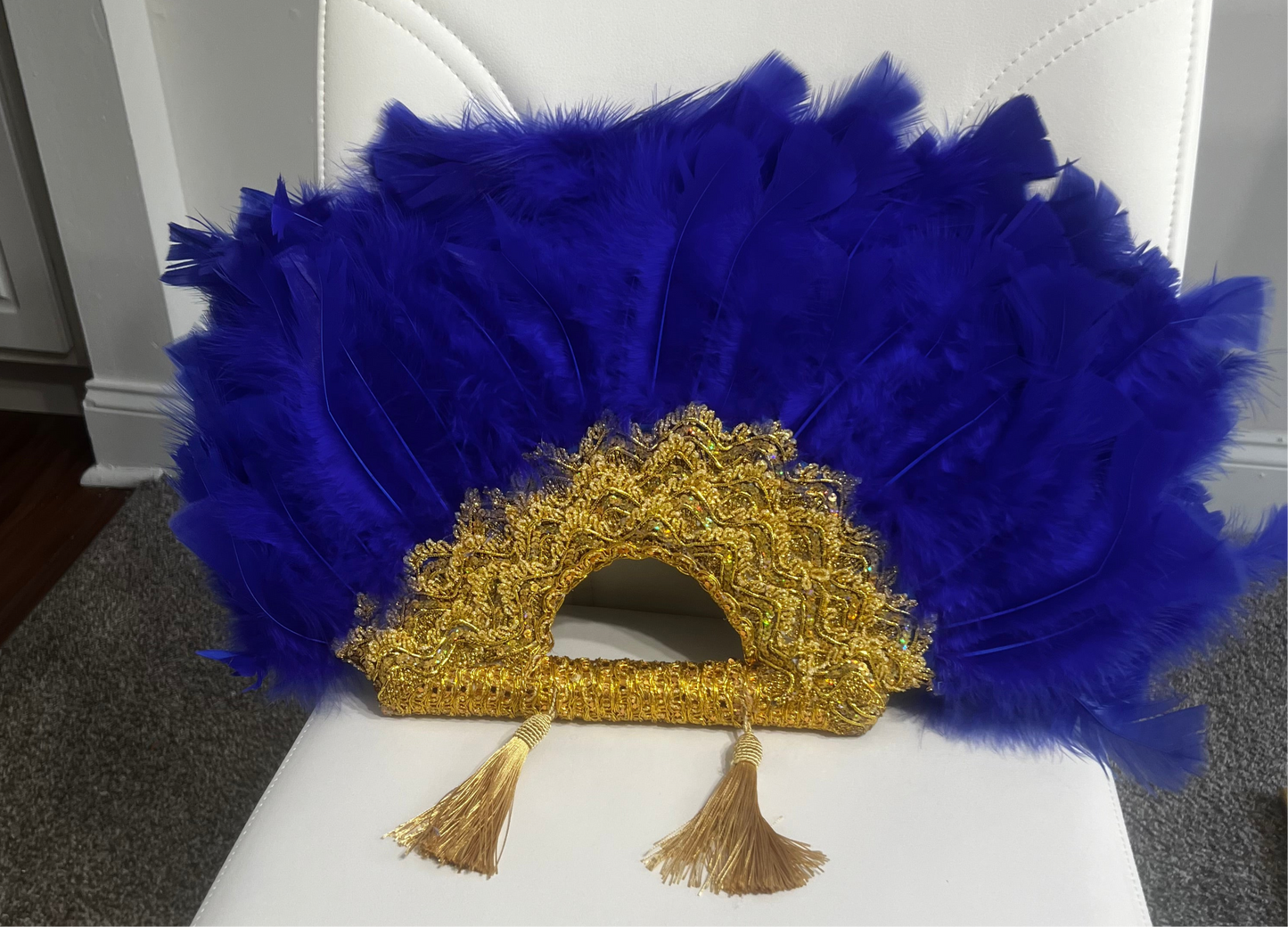 African fashion feathers handfan