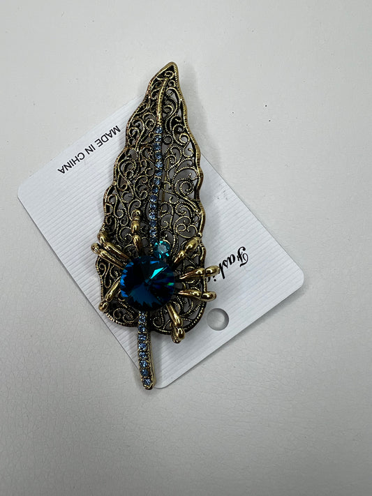 BROOCH- Exquisite Rhinestone leaf pin Brooch for women