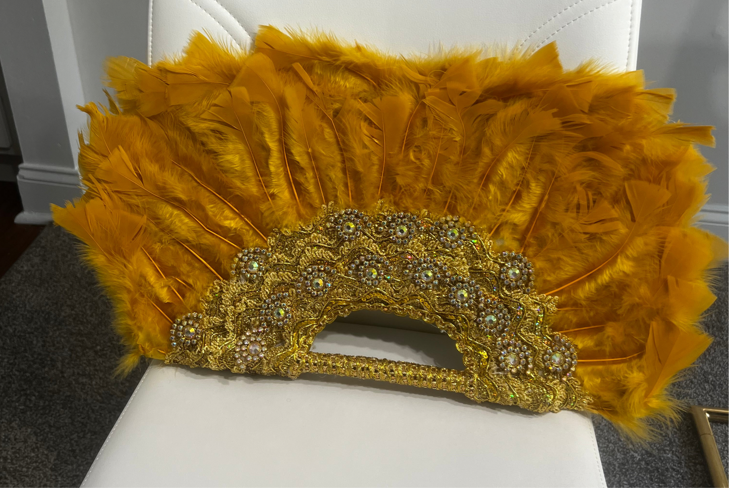 African fashion feathers handfan