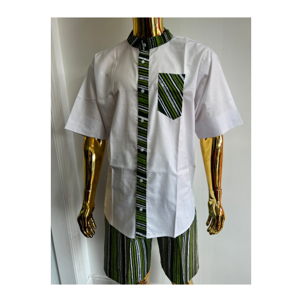 Oba Ankara African men’s shirt and short