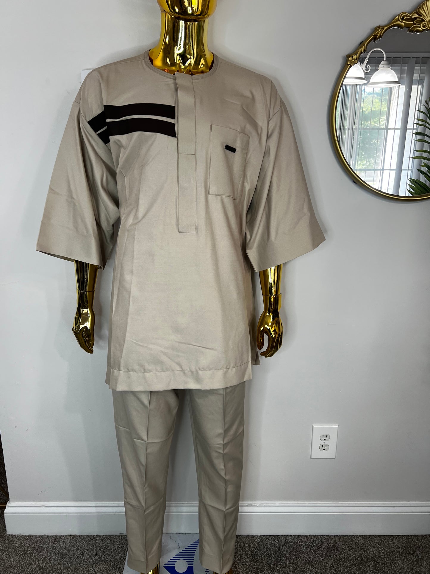 Kunle African men 2pc (pant with shirt) outfit
