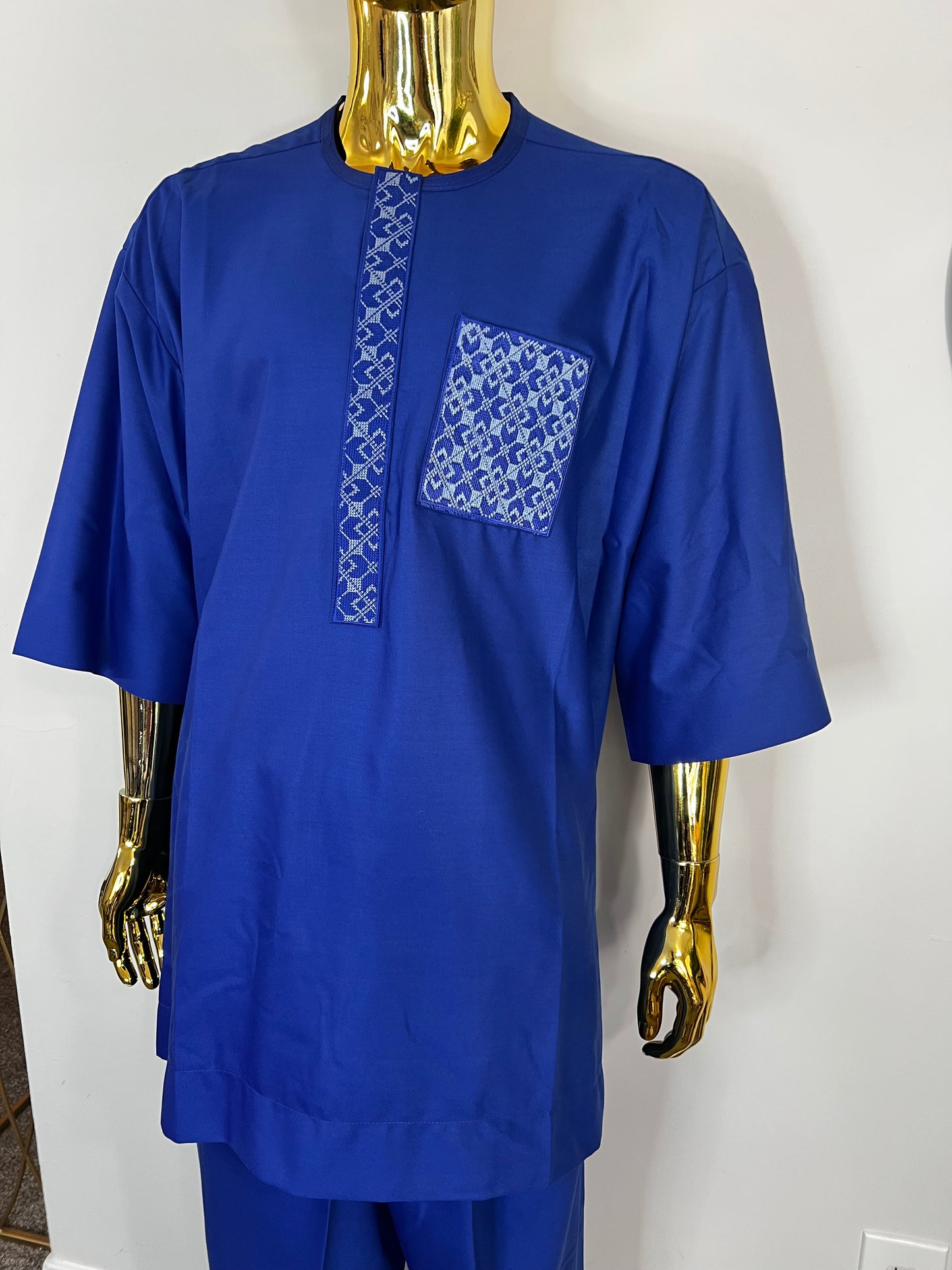 Bayo African men 2pc (pant with shirt) outfit with embroidery