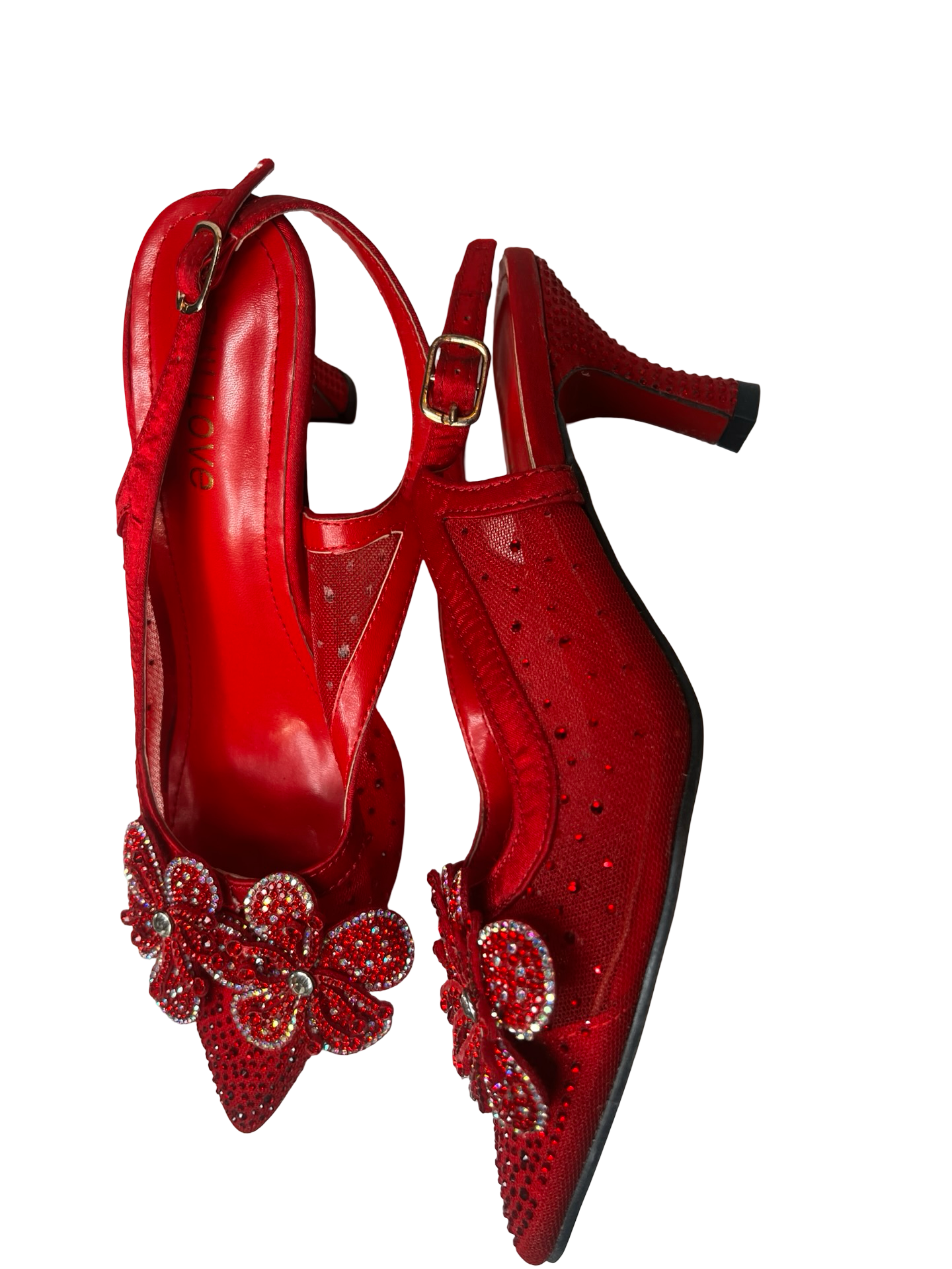 Red women fashion shoe