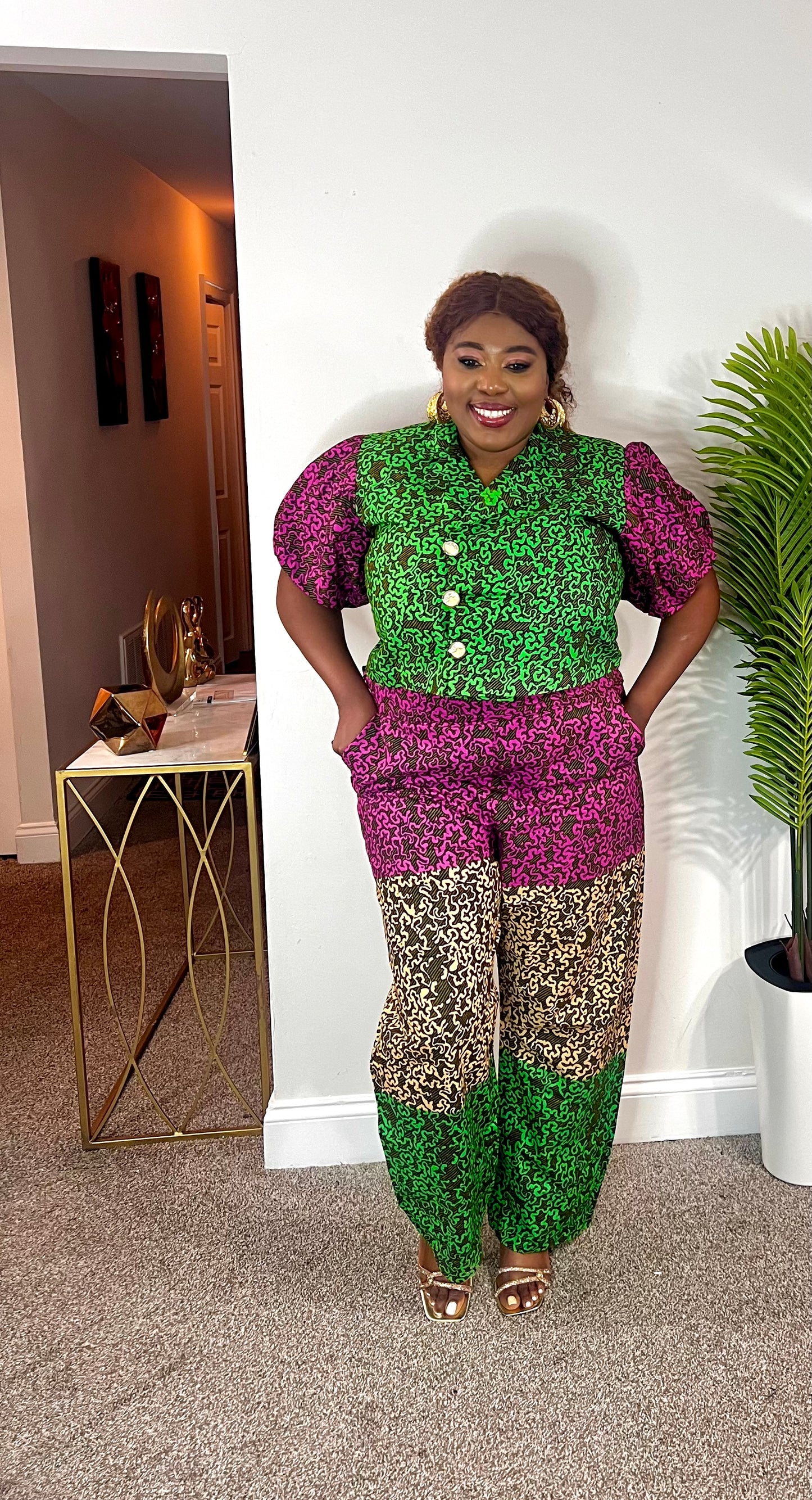 MOFE Ankara pant & crop shirt