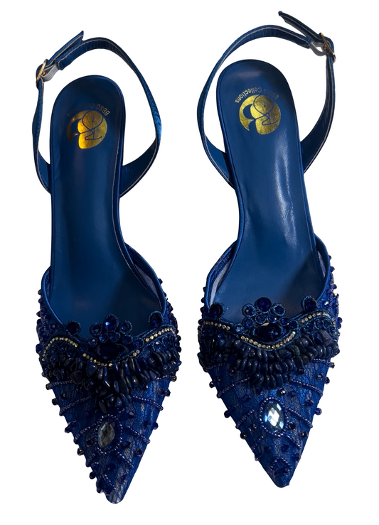 Blue women fashion shoe