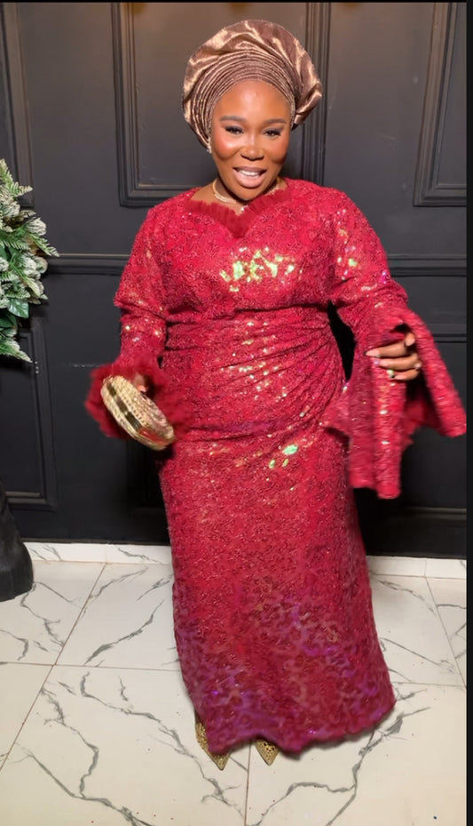 Fola stylish blouse and wrapper lace
