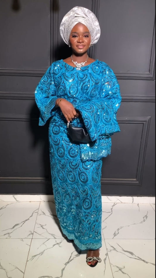 Bola blouse and wrapper lace (iro & buba)