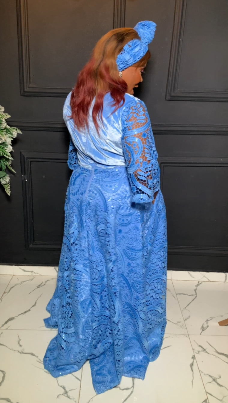 Wande African Lace dress with pocket (Copy)