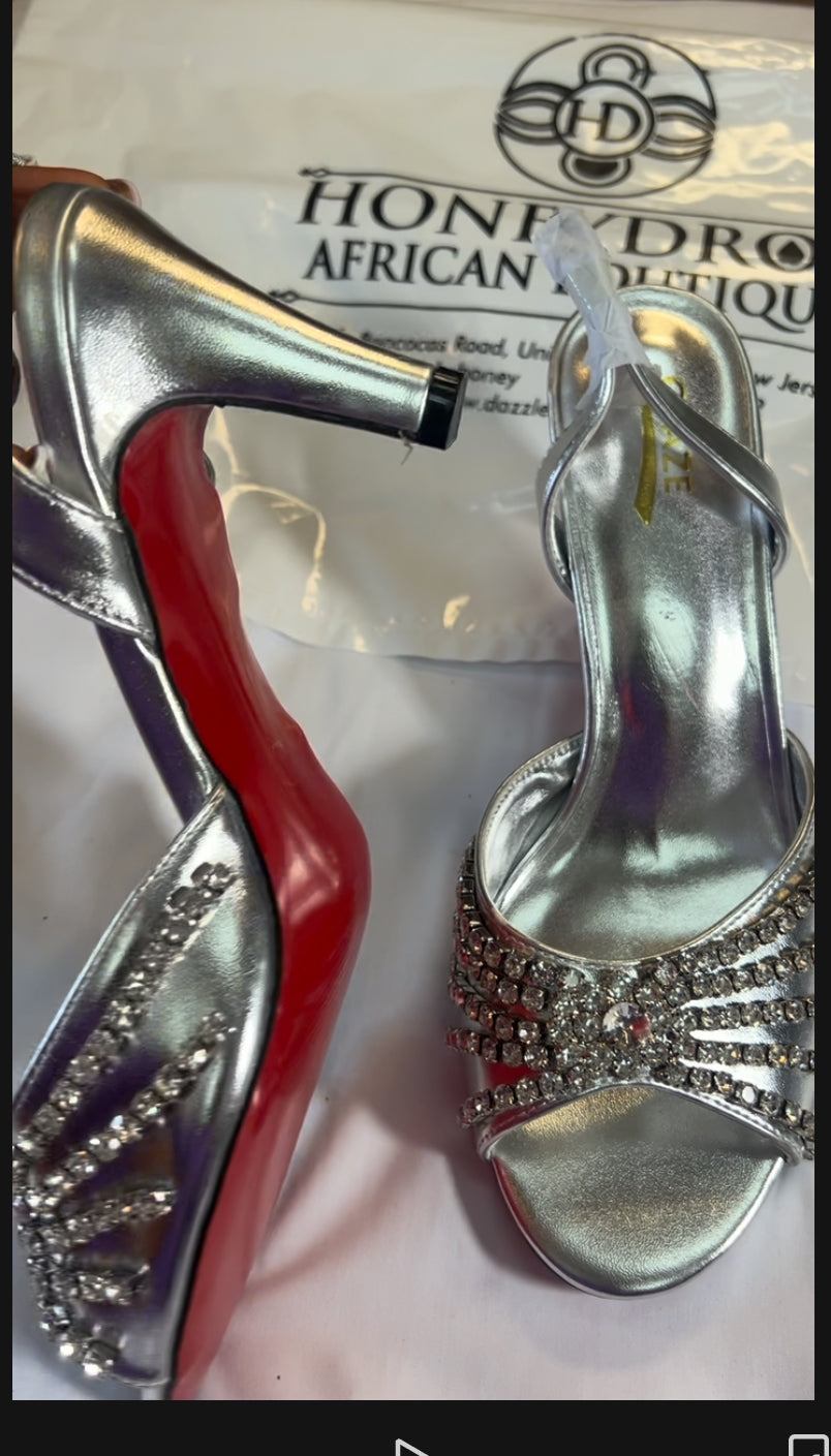 Silver women fashion shoe