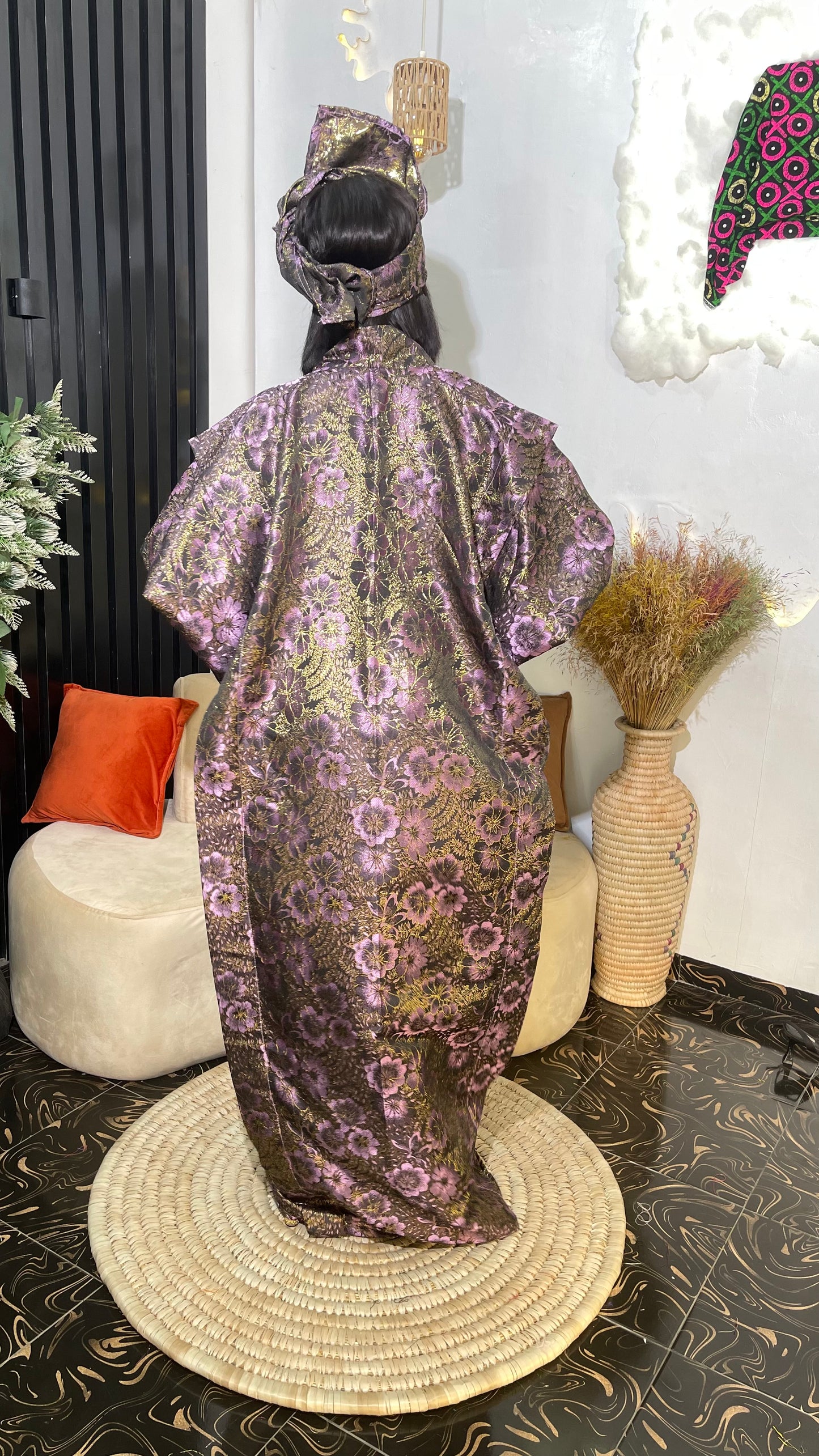 Yemmy Damask bubu dress / Brocade