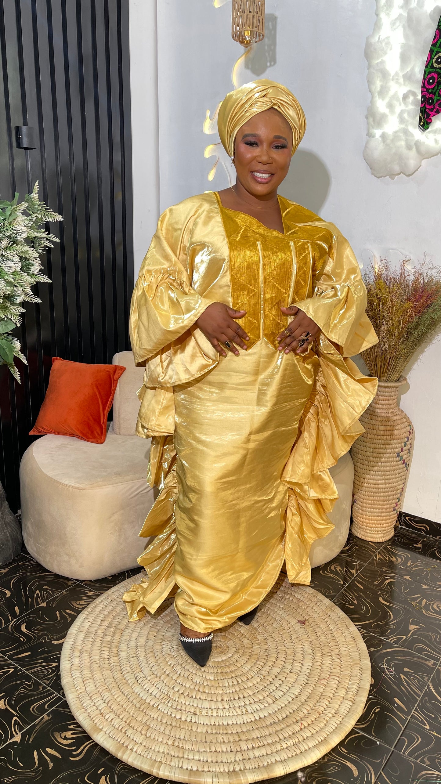 Kiekie Stylish Micado Bubu Dress With Embroidery