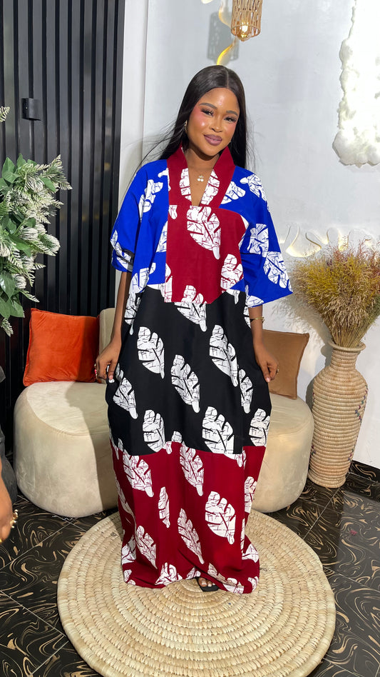 Nancy Ankara maxi free dress