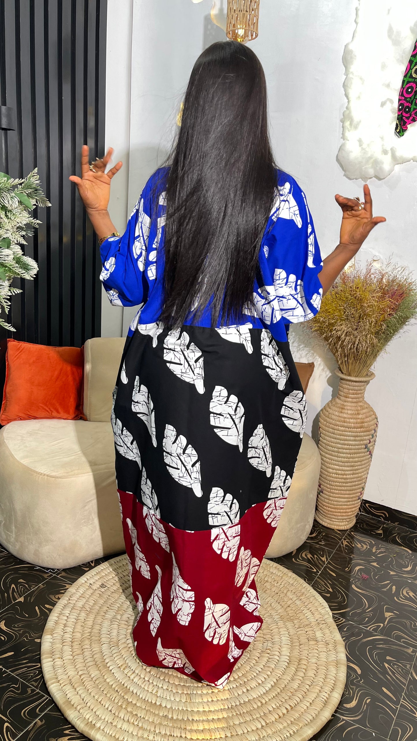 Nancy Ankara maxi free dress