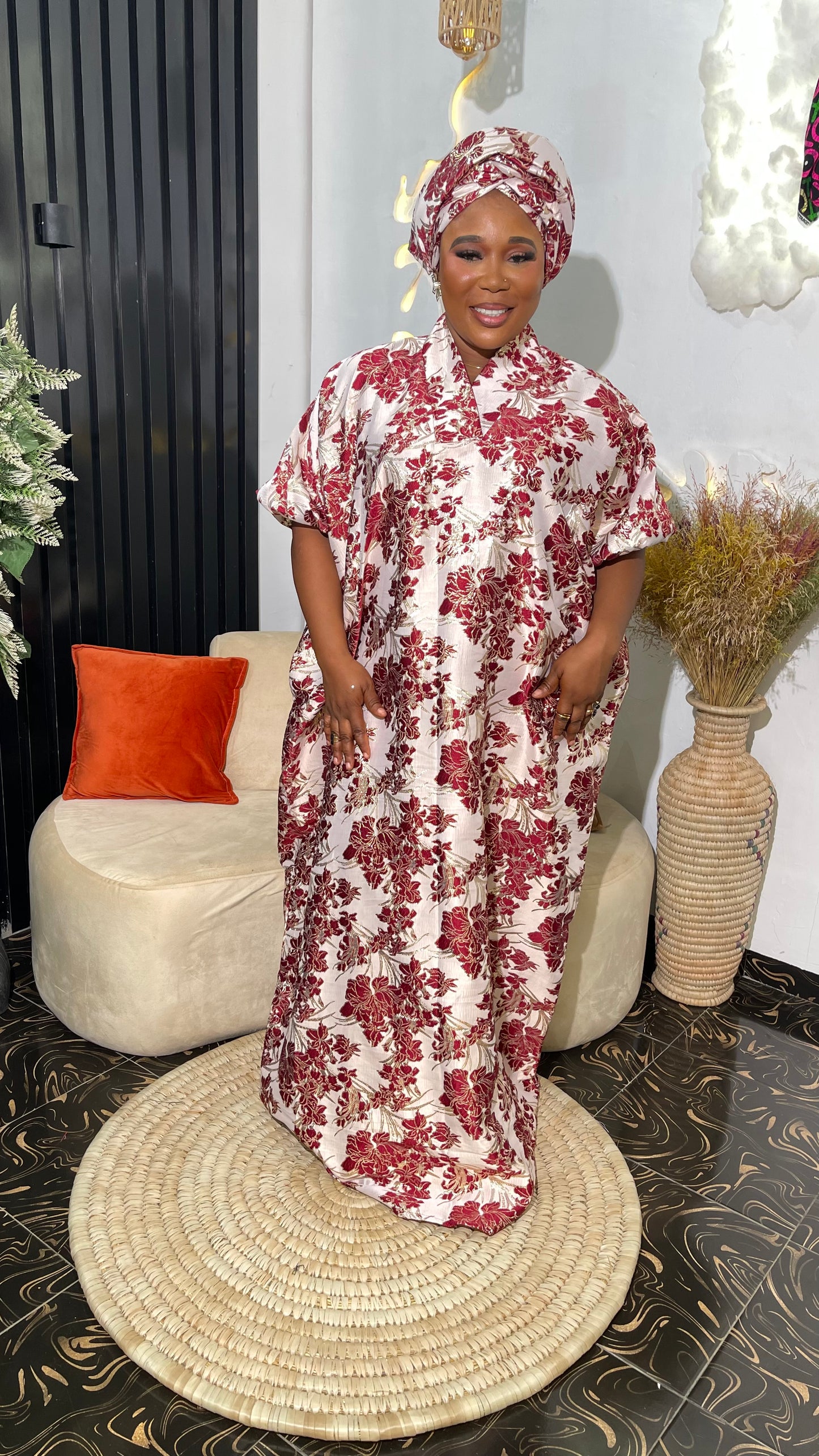 Tolu Elegant Damask bubu dress