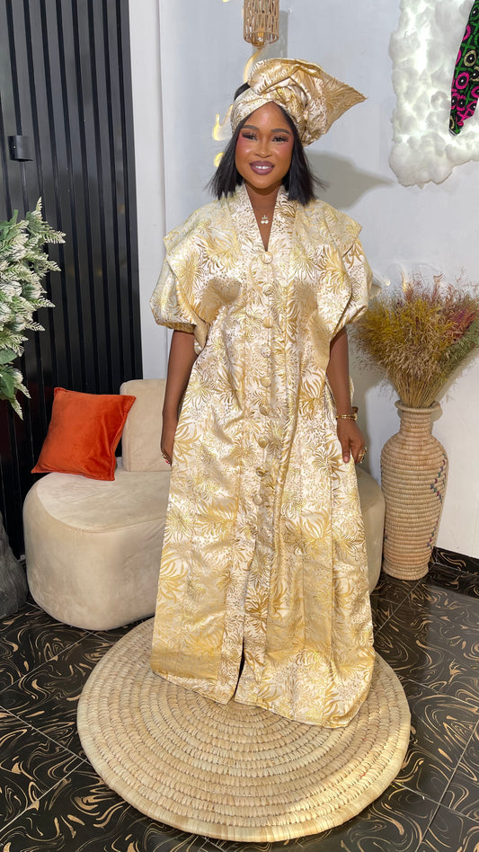 Yemmy Damask bubu dress / Brocade