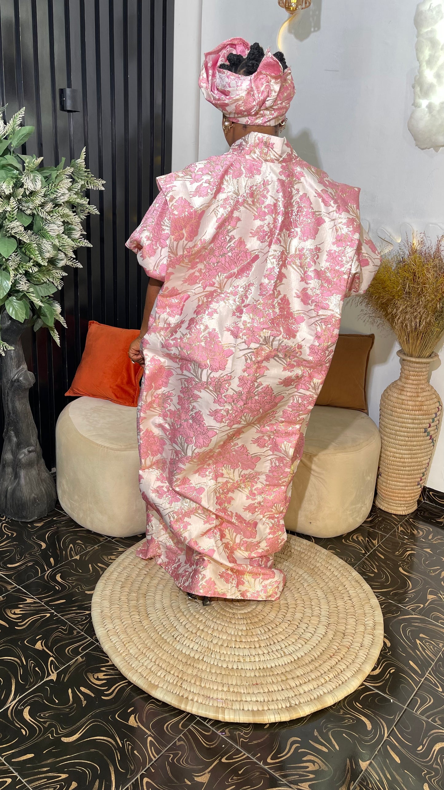 Yemmy Damask bubu dress / Brocade