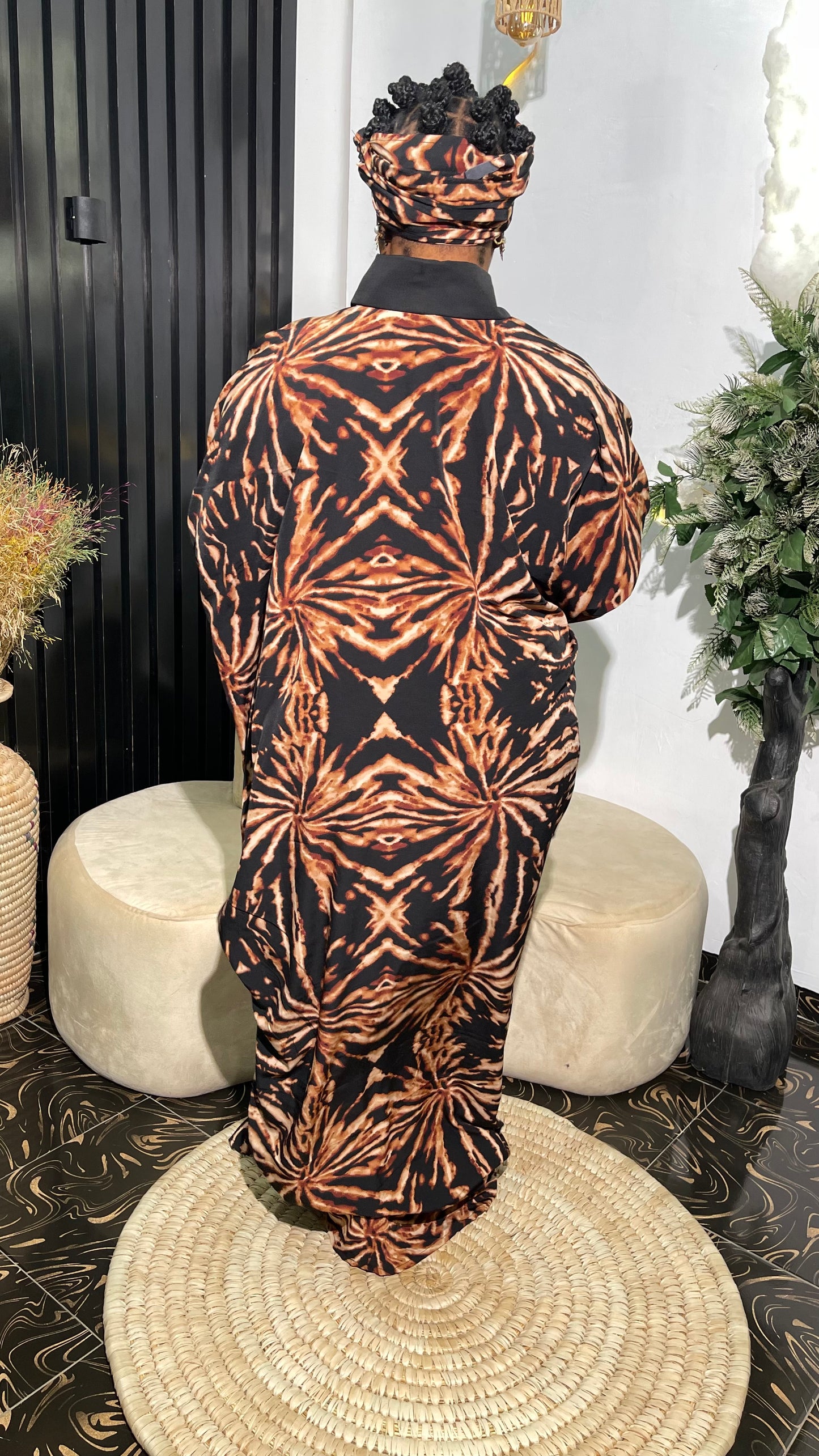 Arike Crepe stylish bubu dress