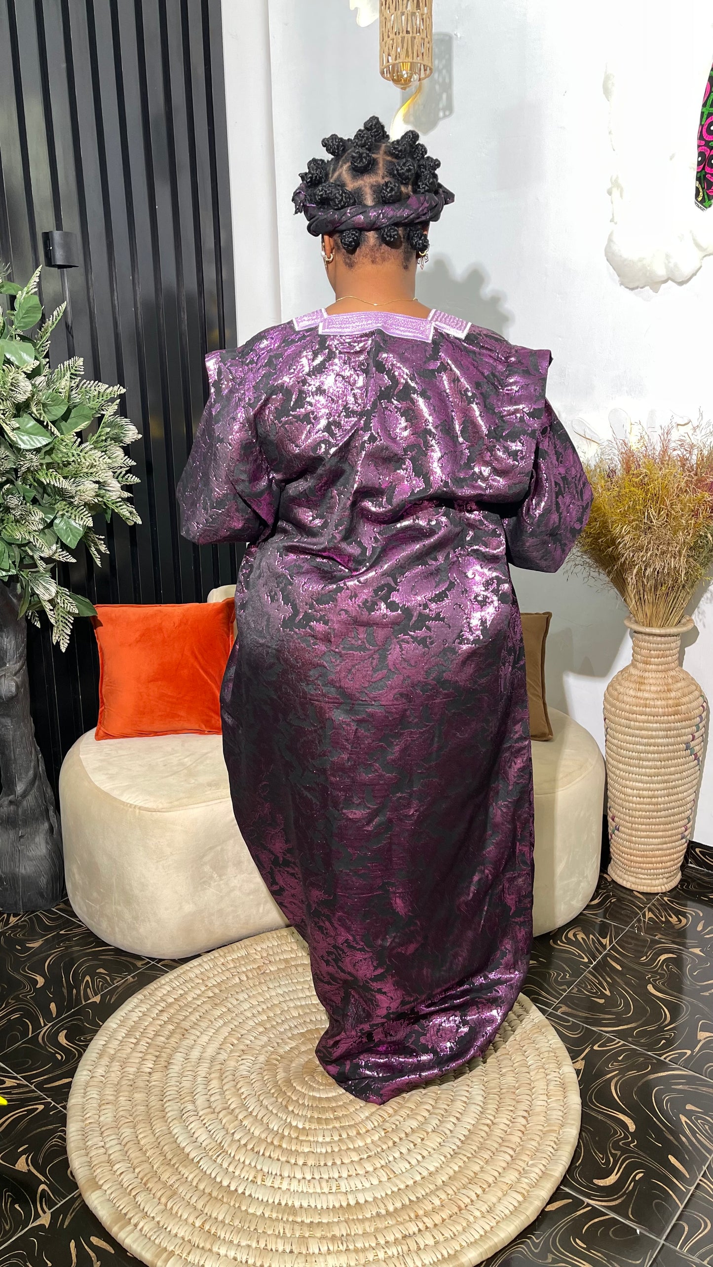 Moyo Elegant Damask bubu dress with embroidry