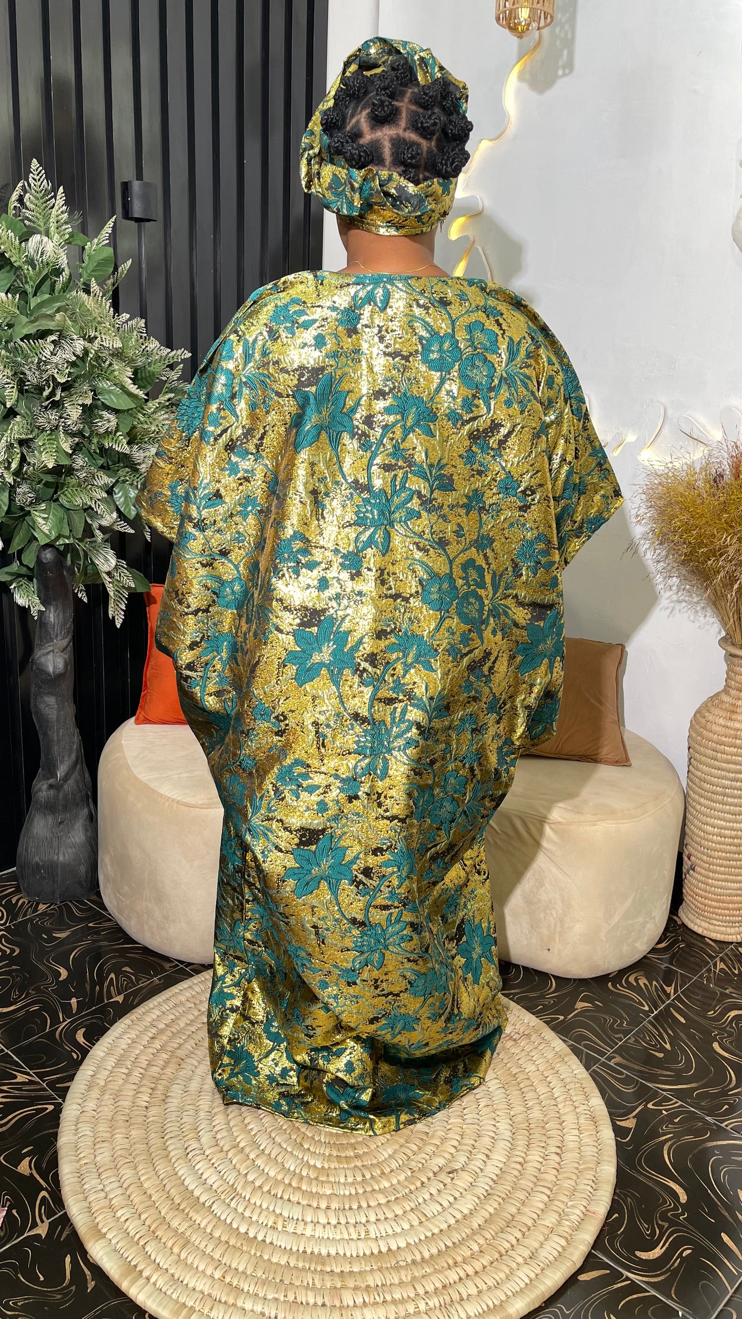 Fata Elegant Damask bubu dress / Brocade