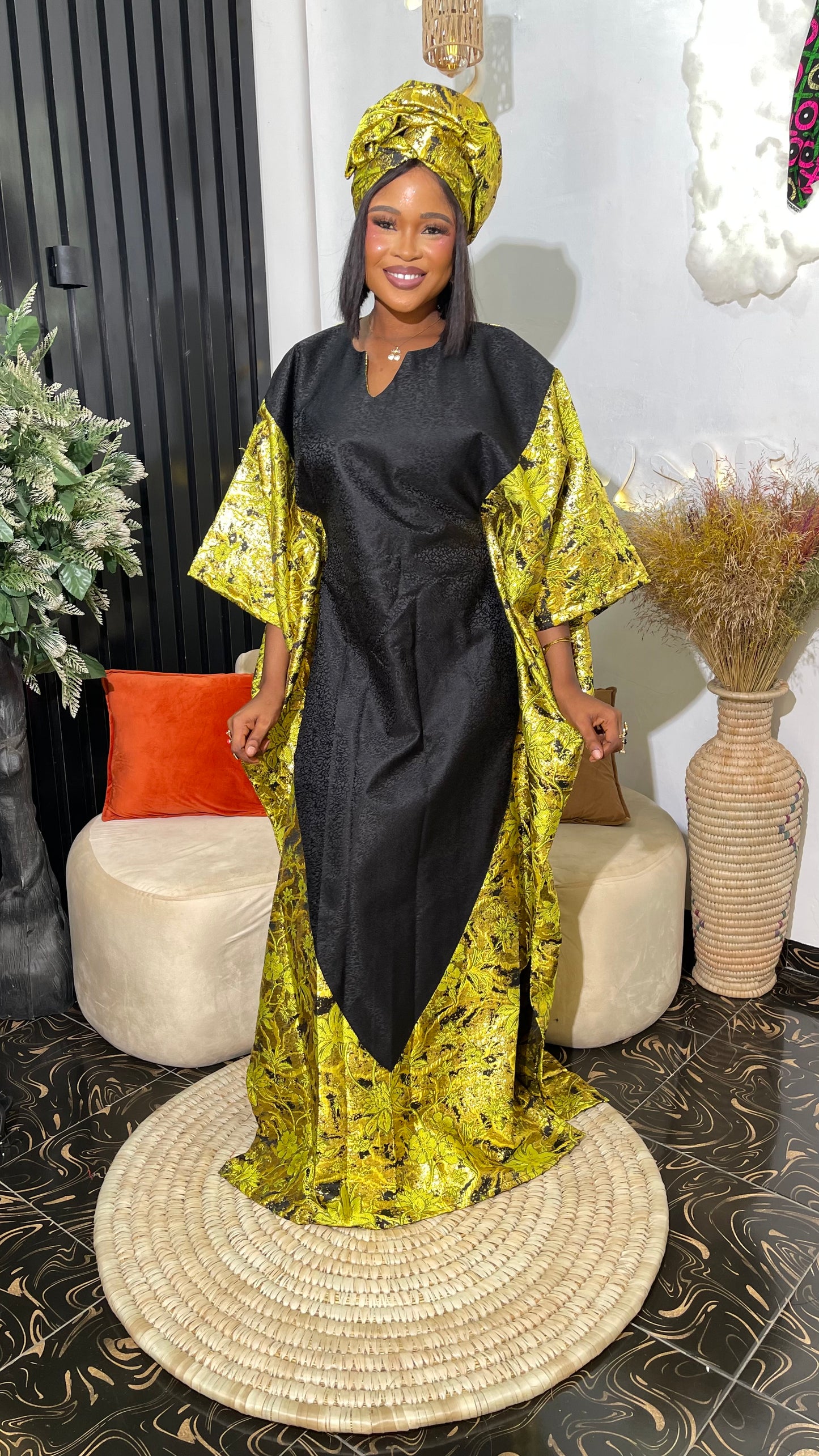 Ebere Stylish Damask Bubu Dress