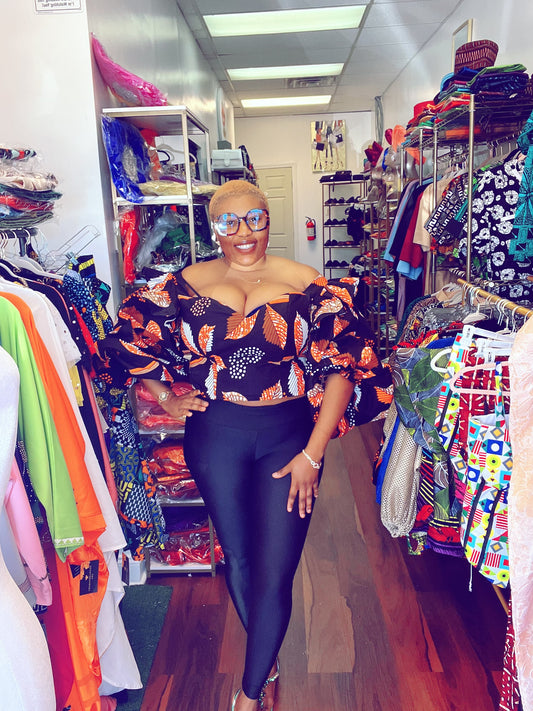 Bisi crop stylish Ankara blouse